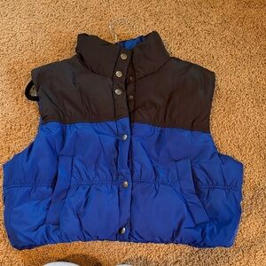 H&M Cropped blue puffer vest